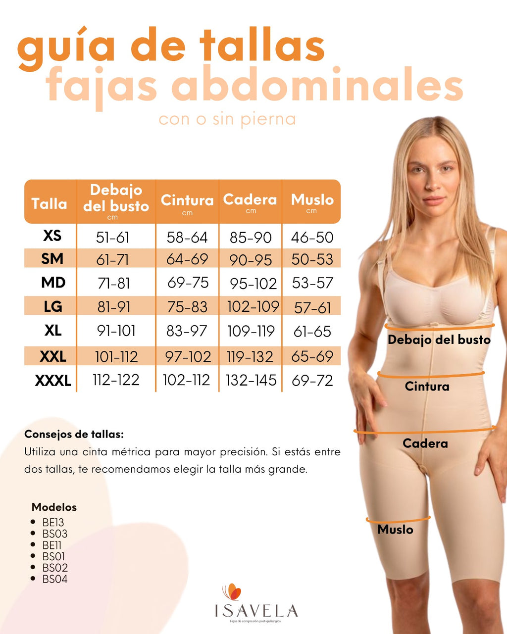 Faja completa con cierres laterales (Mod. BS03)