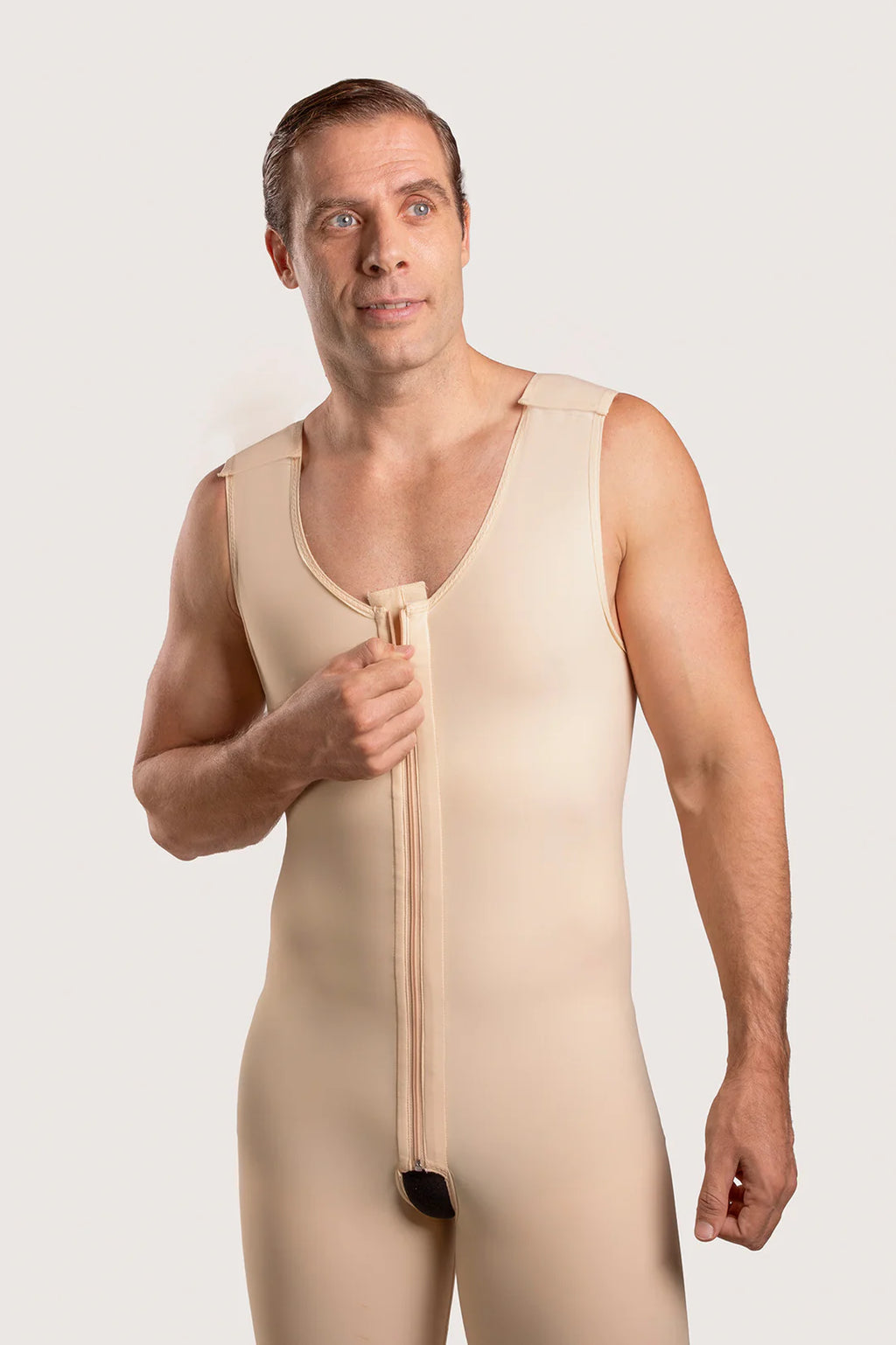 Body de Compresión Masculino con Cierre – Mitad de Muslo (Mod. MG02)