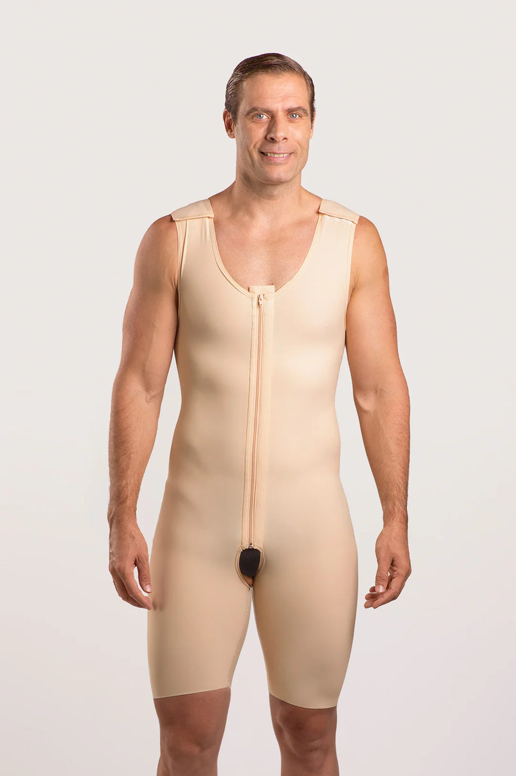 Body de Compresión Masculino con Cierre – Mitad de Muslo (Mod. MG02)