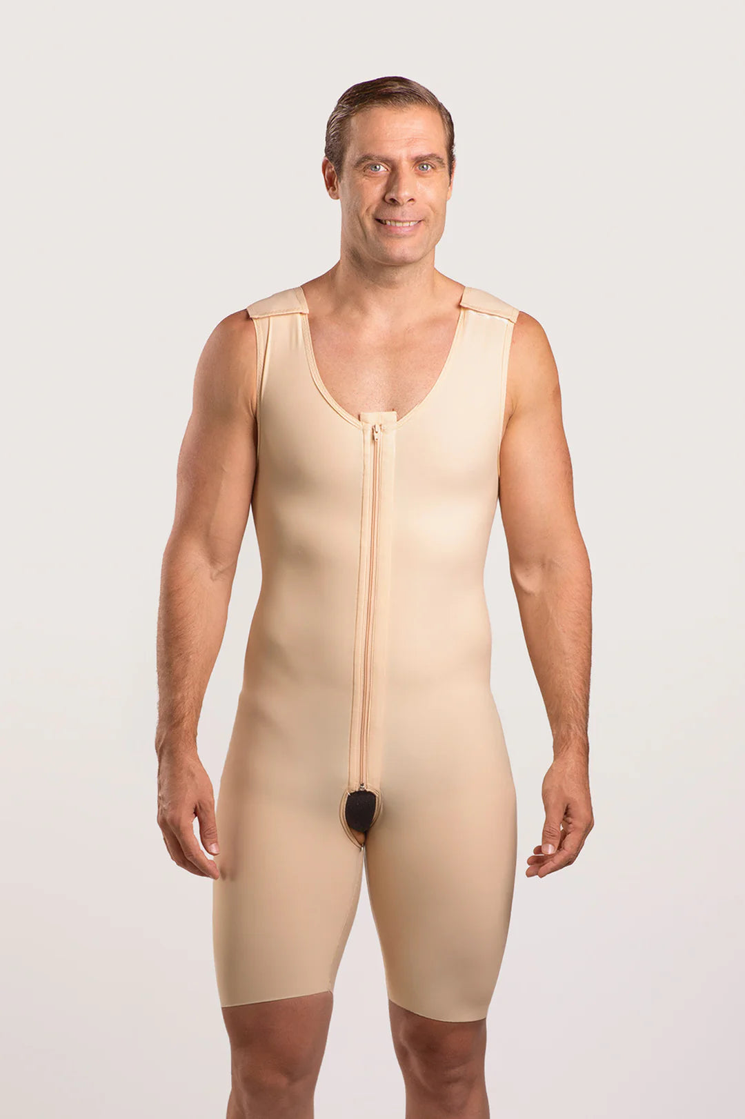 Body de Compresión Masculino con Cierre – Mitad de Muslo (Mod. MG02)