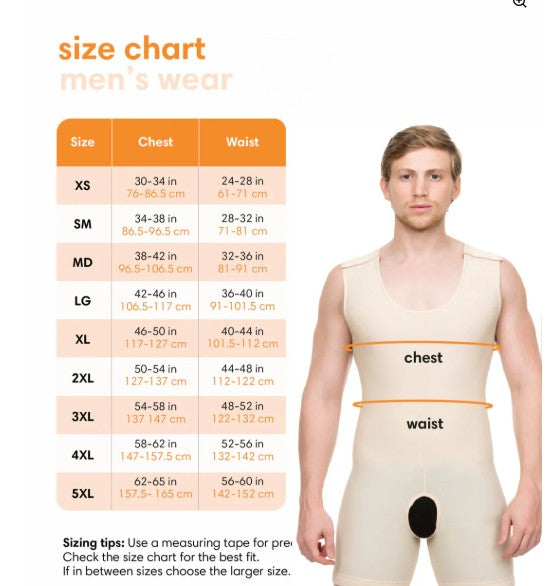 Chaleco de Compresión Masculino con Cierre (Mod. MG03)
