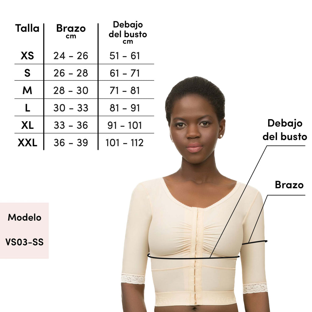 Brasier con mangas 3/4 (VS02-MS)
